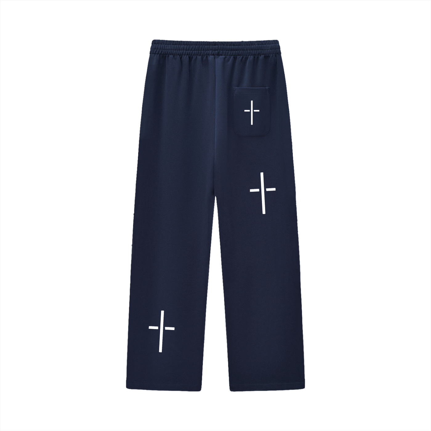 Curved Stripe Straight Sweatpants
