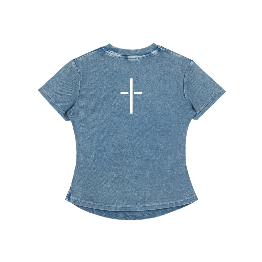 Women's Vintage Washed Bodycon Cotton T-Shirt