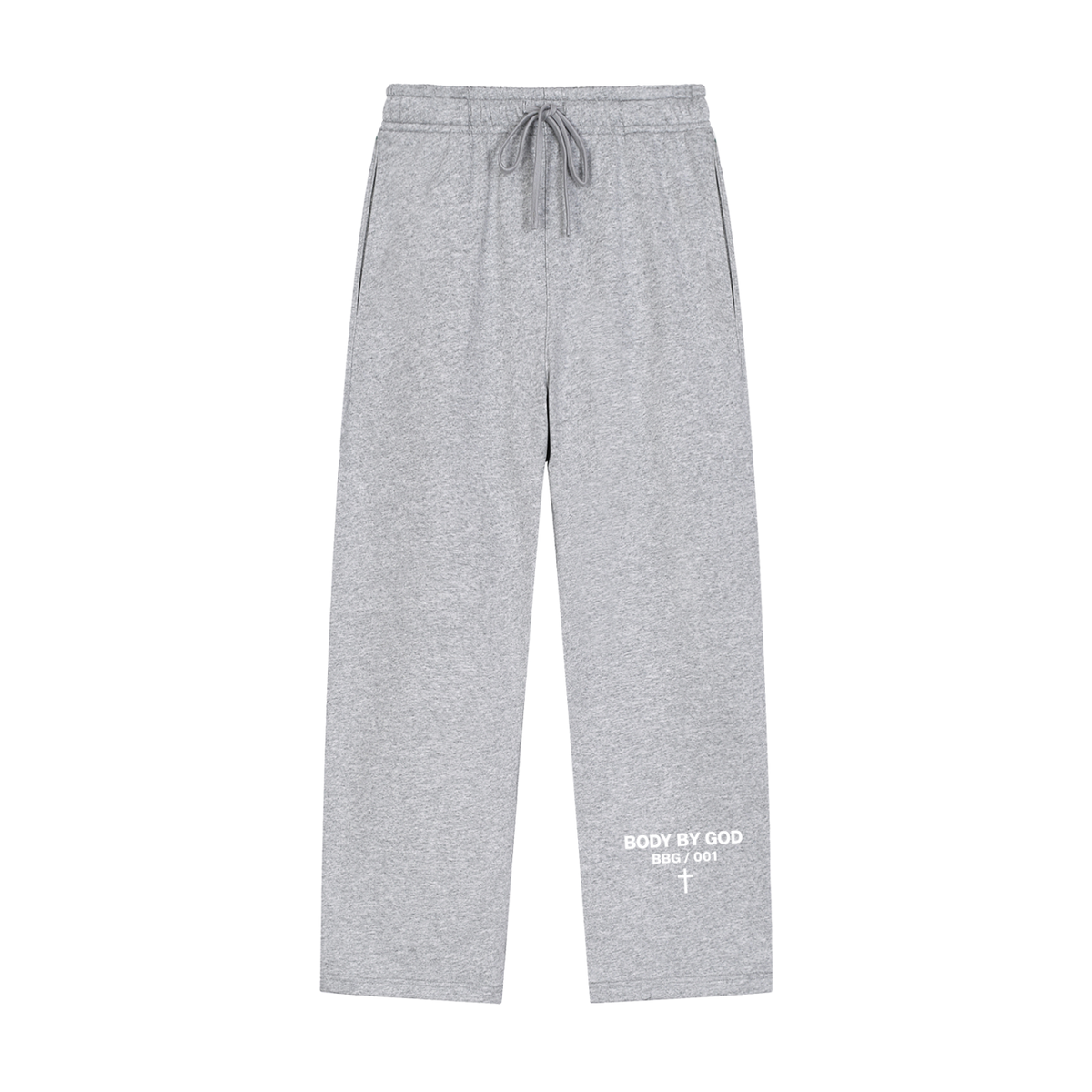 Solid Color Straight-Leg Sweatpants