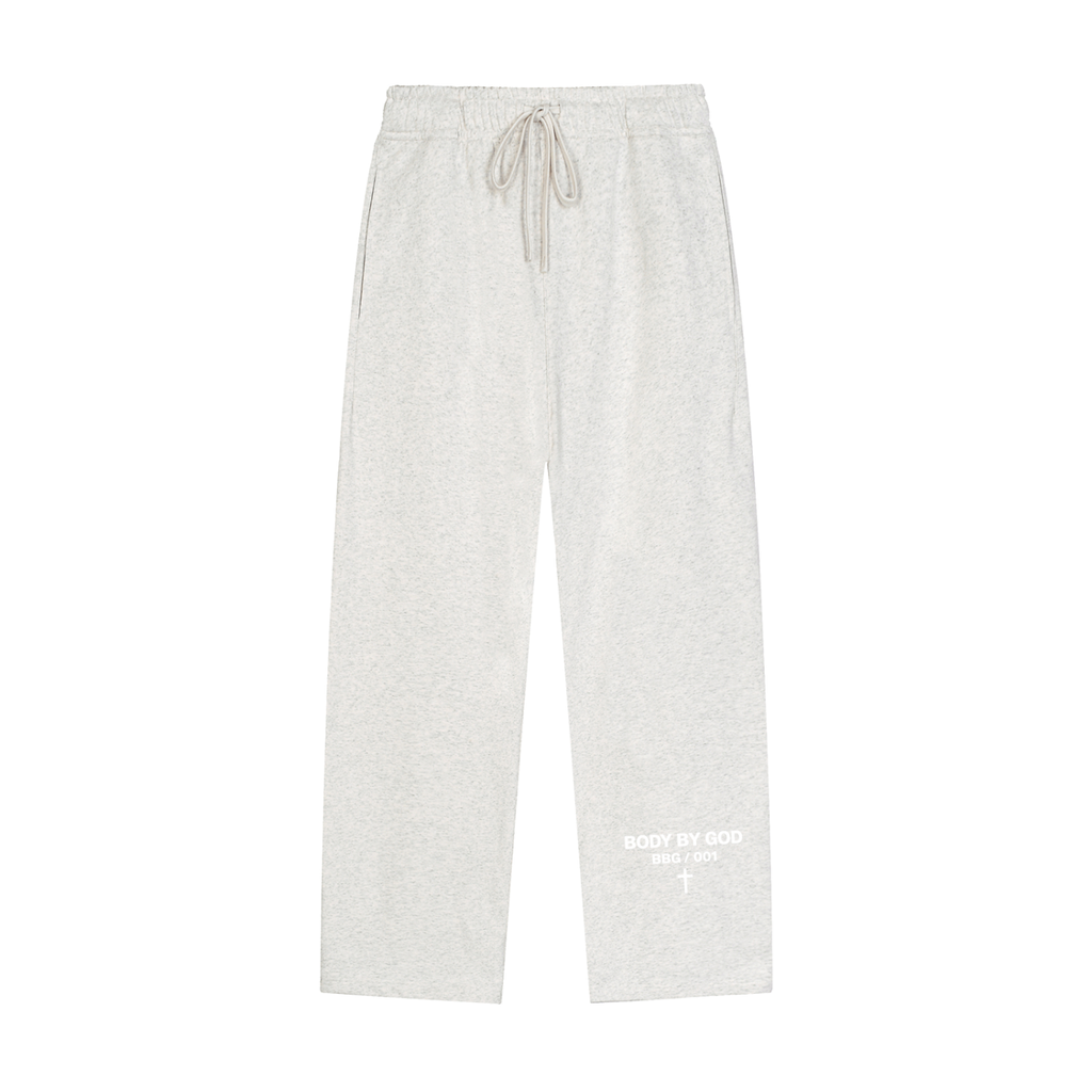 Solid Color Straight-Leg Sweatpants