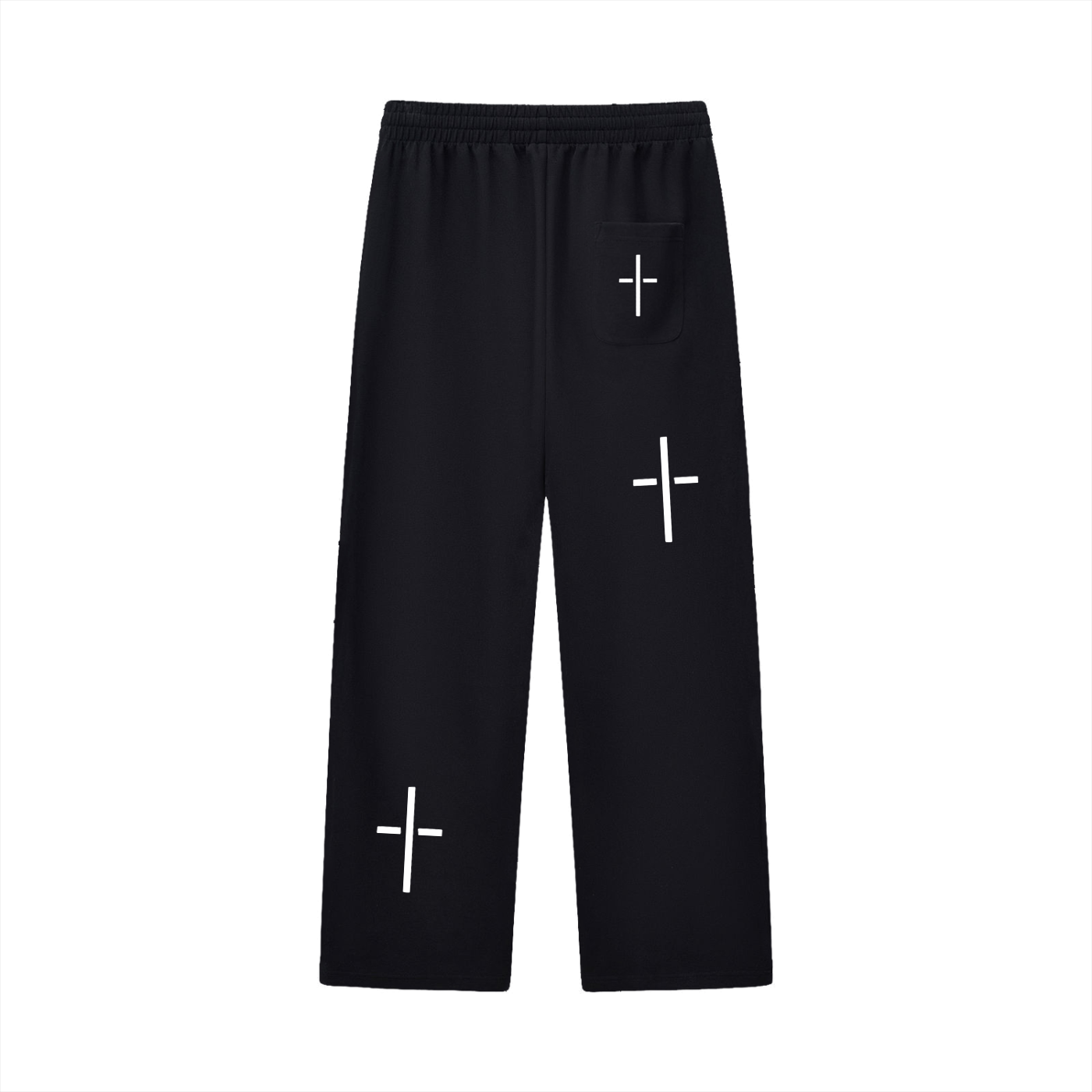 Curved Stripe Straight Sweatpants