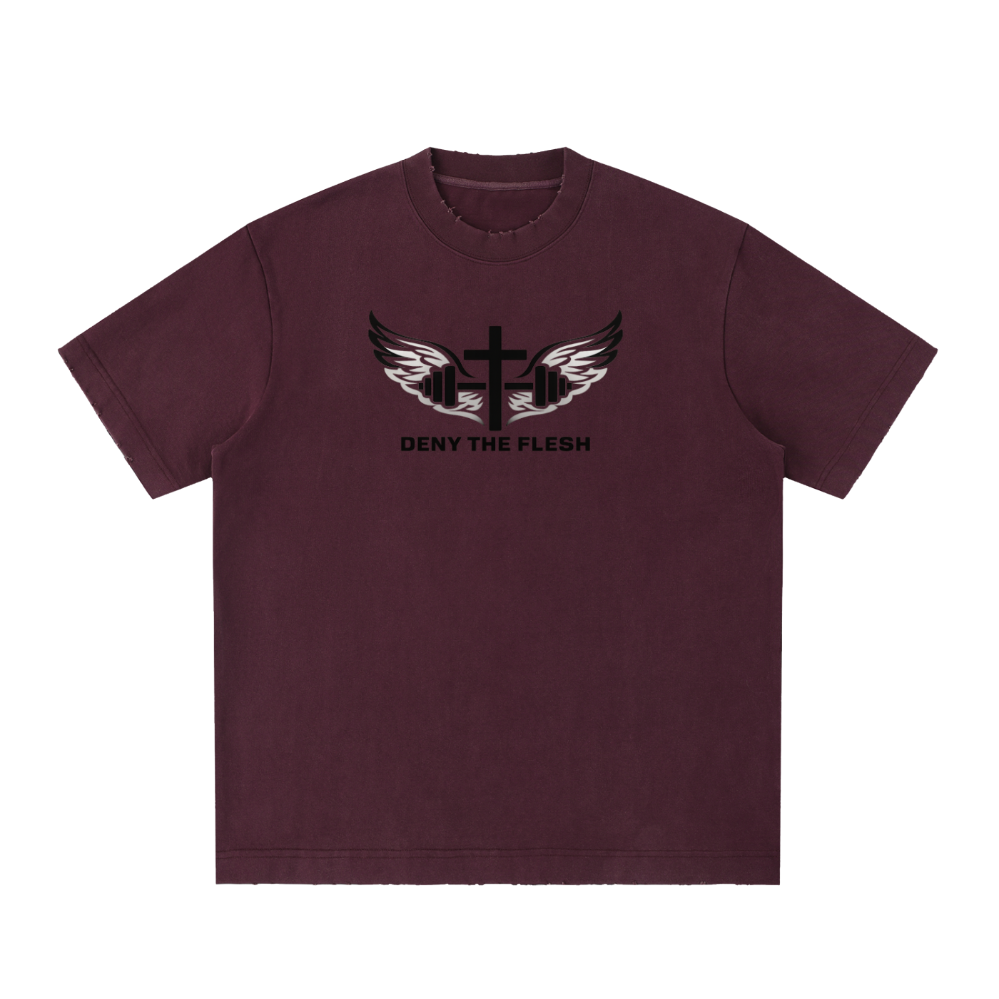 Heavyweight Vintage Washed Frayed T-Shirt