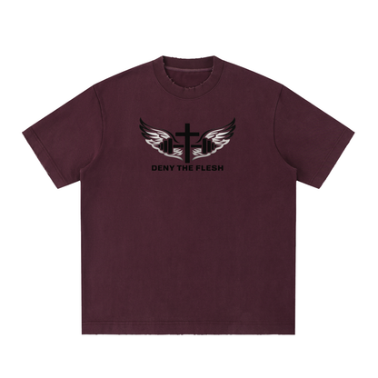 Heavyweight Vintage Washed Frayed T-Shirt