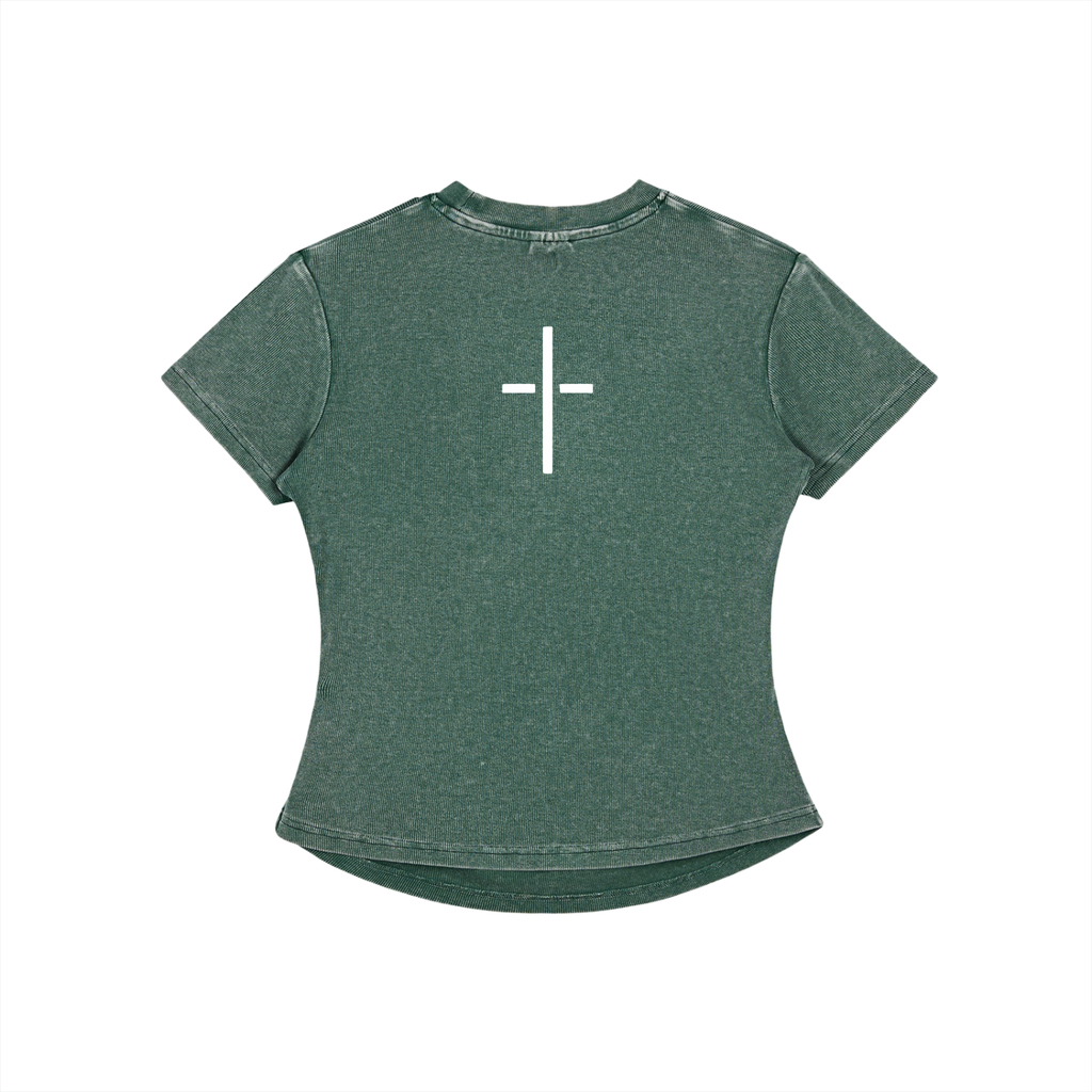 Women's Vintage Washed Bodycon Cotton T-Shirt