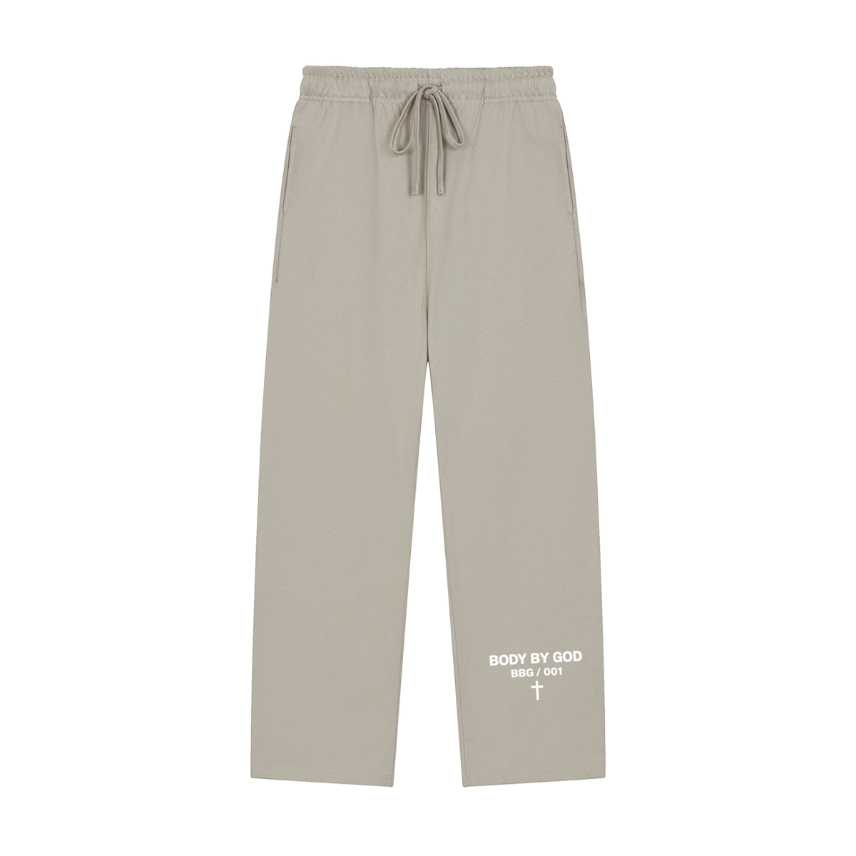 Solid Color Straight-Leg Sweatpants