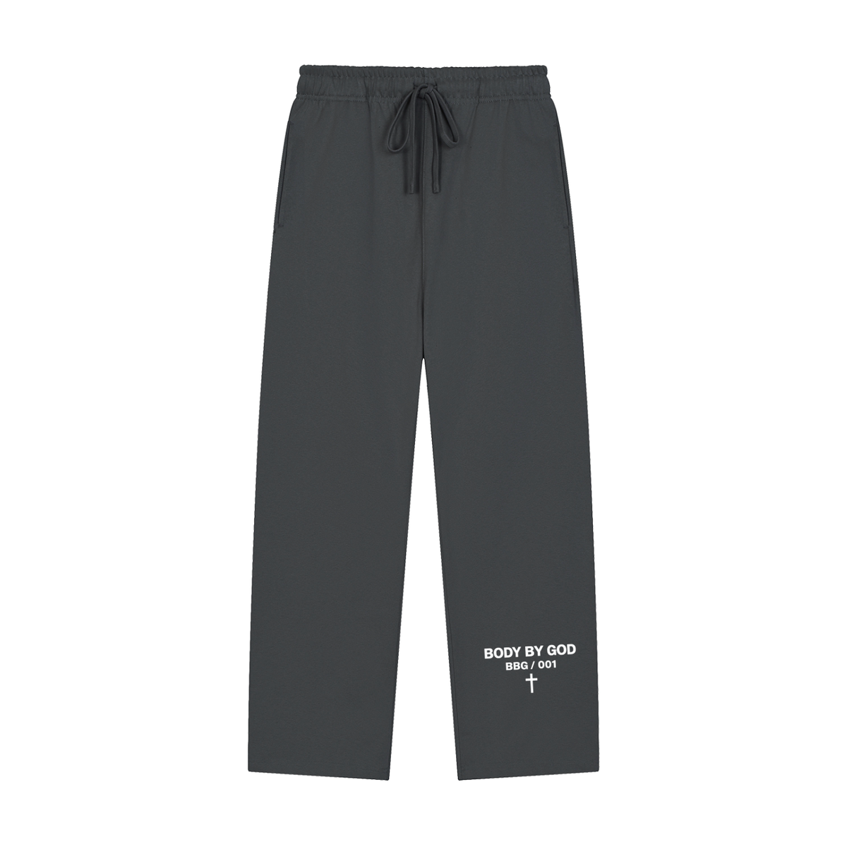 Solid Color Straight-Leg Sweatpants