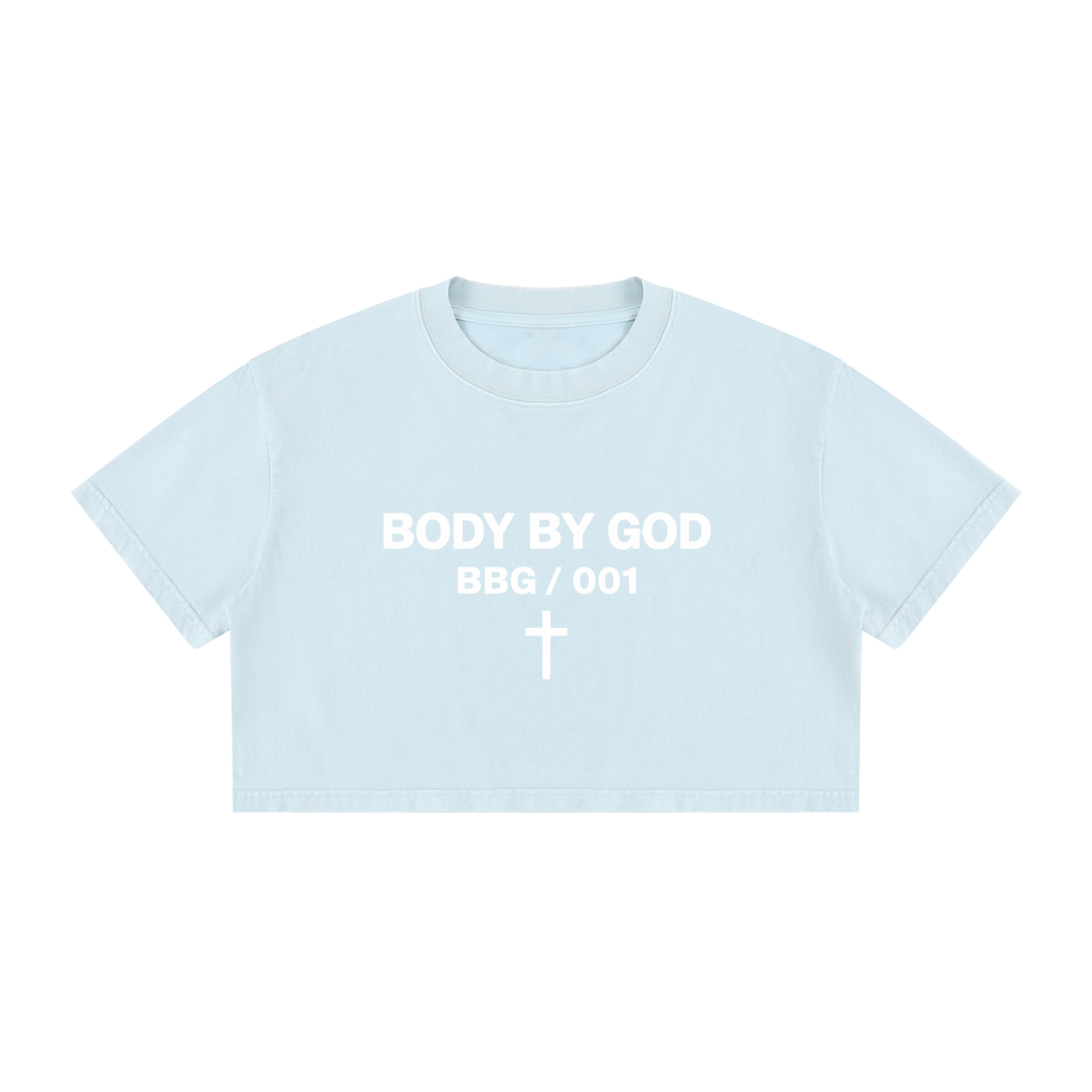 Women's Mineral Wash Cotton Crop T-Shirt