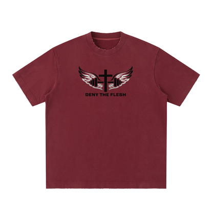 Heavyweight Vintage Washed Frayed T-Shirt