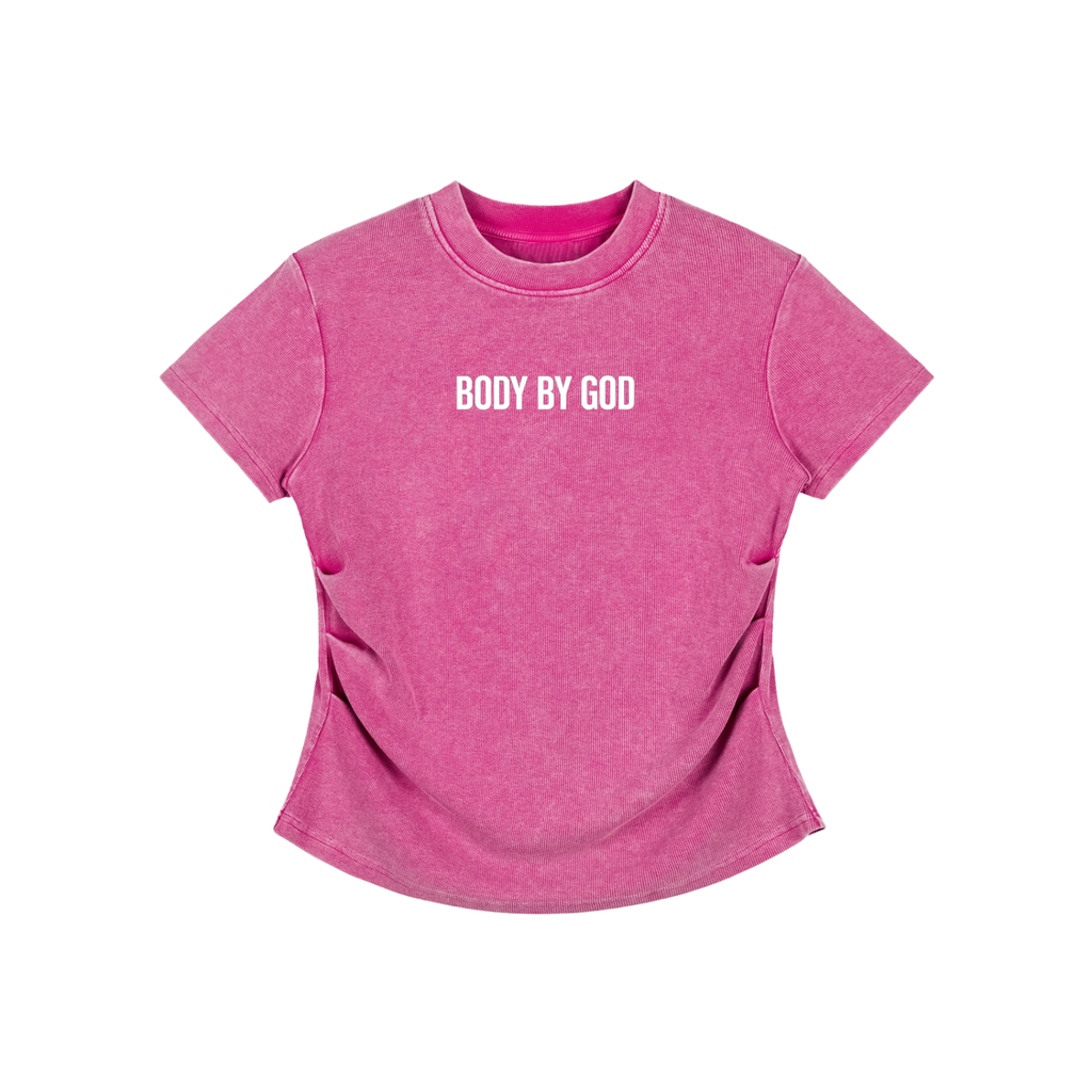 Women's Vintage Washed Bodycon Cotton T-Shirt