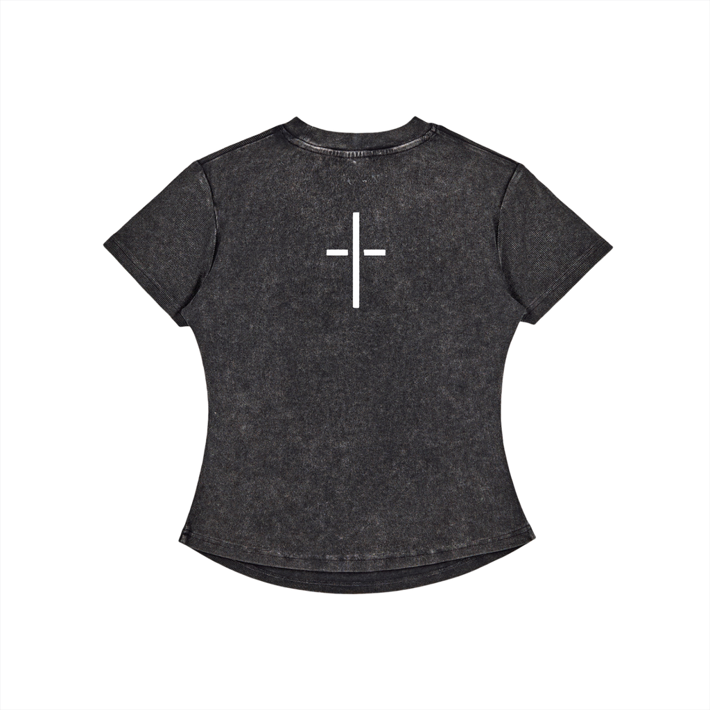 Women's Vintage Washed Bodycon Cotton T-Shirt