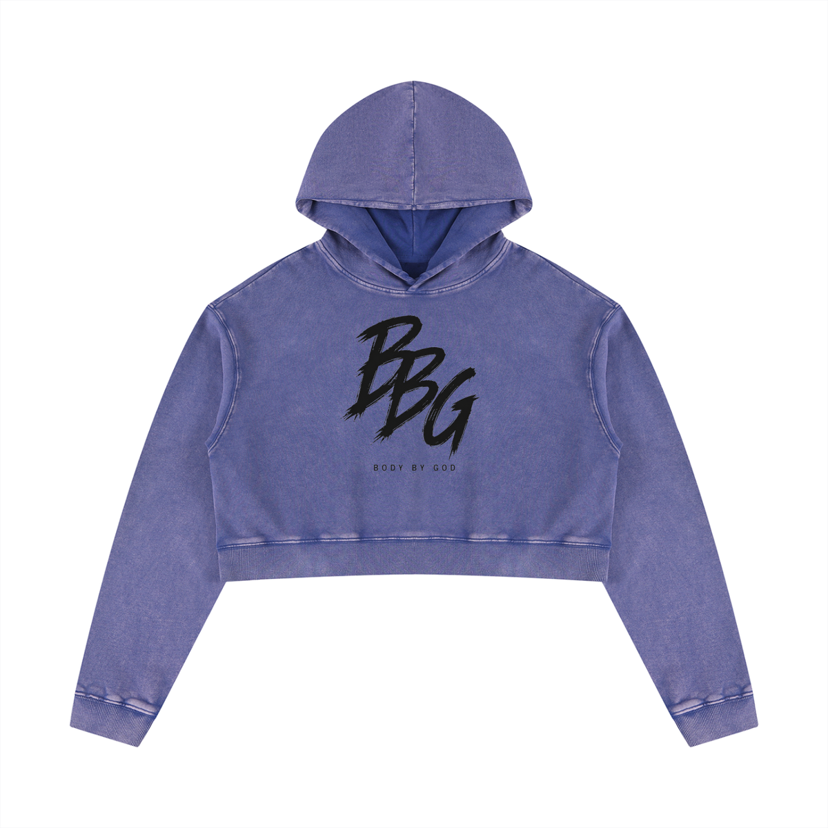 Women’s Mineral Washed Crop Hoodie