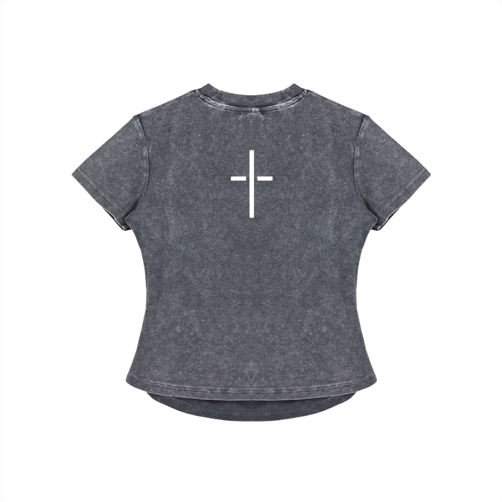Women's Vintage Washed Bodycon Cotton T-Shirt