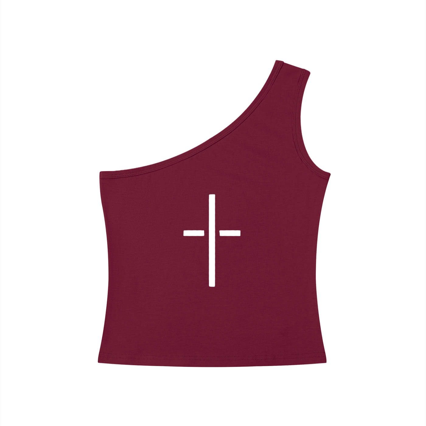 Women's One-Shoulder Crop Tank Top
