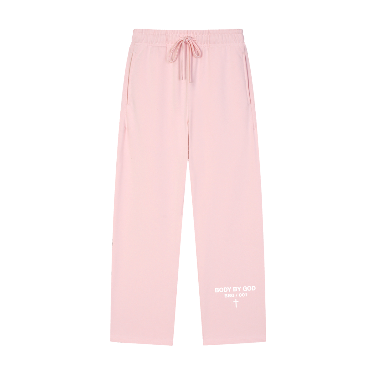 Solid Color Straight-Leg Sweatpants
